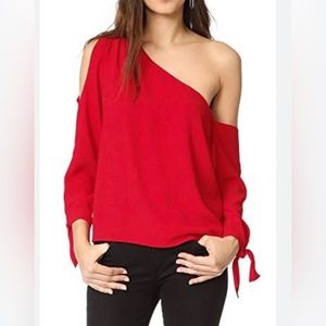 Amanda Uprichard *gorgeous* red one-shoulder top